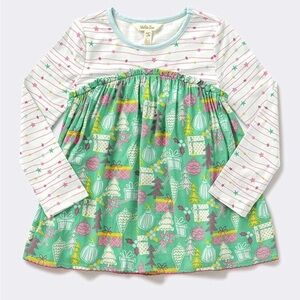 Matilda Jane Girls Wondermint Christmas Winter Dreamscape Ornament Top Size 6